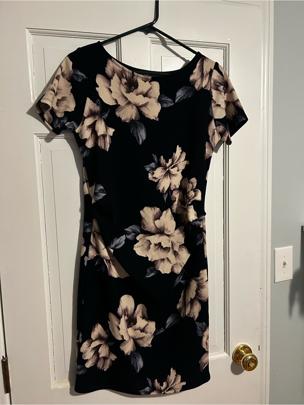 Pinkblush maternity navy Mini Dress with Cream Floral Print
